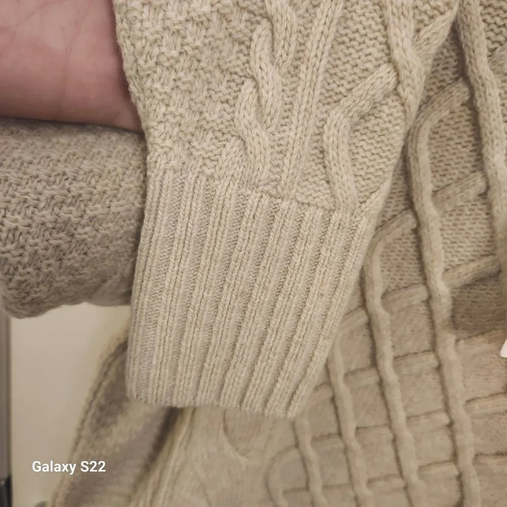 Barbour Daffodil Knit Crew Neck Sweater Oatmeal Cream Women's Size: 6 WORN 2x - Picture 6 of 9